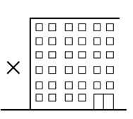 A drawing of a residential development with windows described as ‘holes in the wall’. The windows are simple square shapes and in a grid formation. It is indicated that this type of façade design is undesirable. 